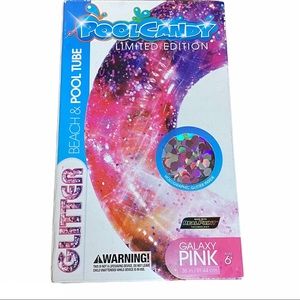 Pool Candy Galaxy Pink Glitter Ring Floatie